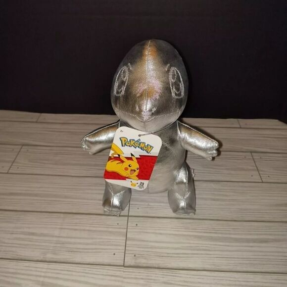 Pokemon Charmander Silver Metallic Plush 8" 25th Anniversary SPECIAL EDITION - Picture 1 of 9
